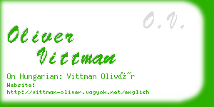 oliver vittman business card